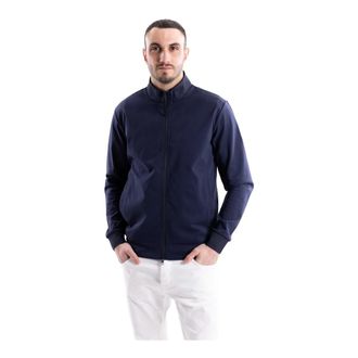 People of Shibuya Saku Sweatshirt met doorlopende rits en opstaande kraag - Heren - Vesten met rits - Blauw - XL - Katoen - Hoodies & sweatvesten