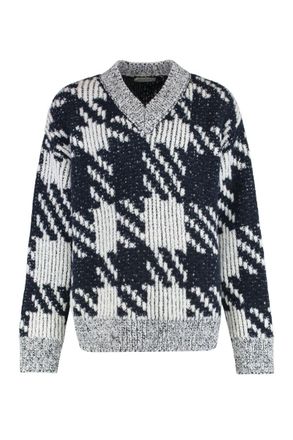 Dries Van Noten Sweater In Wool Blend With V-Neck