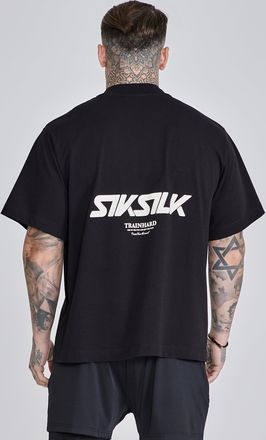 Siksilk Mens Black Graphic T-Shirt XXL