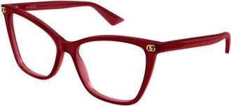 Gucci Cat Eye Frame - Dames - Brillen - Rood - 55 MM - Accessoires