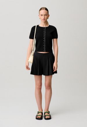 Claudie Pierlot Cardigan maille contrast&eacute;