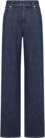 Fendi Straight Jeans, female, Blue, Size: 2XS Long Jeans
