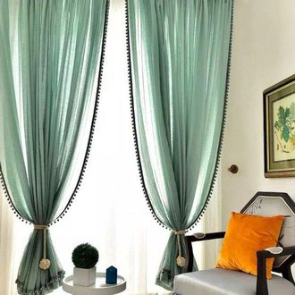 No Brand Sujetador De Cortinas - Sujetacortinas - Sujetador De Cortinas Con Cord&oacute;n - Lazos Decorativos Para Cortinas Hechos A Mano - 2 Piezas - 65 Cm