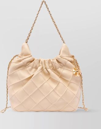 Tory Burch quilted chain straps tote bag