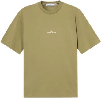 Stone Island T-shirt met korte mouwen - Heren - T-shirts - Groen - XL - Katoen - Tops