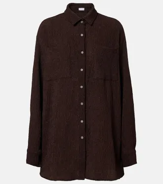 JADE Swim Mika seersucker shirt