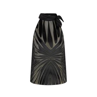 Roberto Cavalli Top Met Ray Devor&eacute; Print - Dames - Tops zonder mouwen - Zwart - S - Rayon - Tops