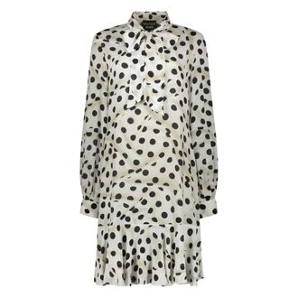 Moschino Shirt Dresses, female, White, Size: M Polka Dot Shirt Dress