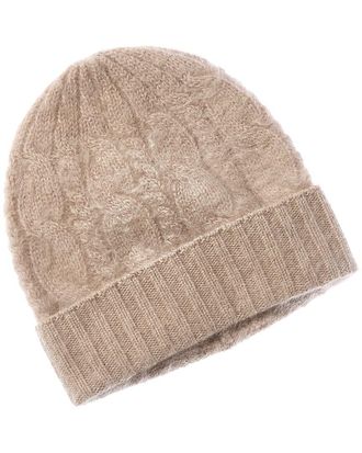 Sofiacashmere Sofiacashmere Brushed Cashmere Chunky Cable Hat