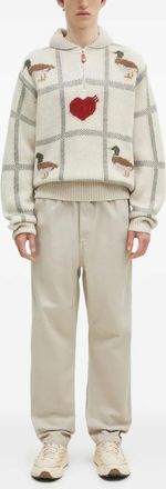 Human Made Maglione con mezza zip - Bianco