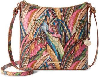 Brahmin Katie Croc Embossed Leather Crossbody Bag in Sunleaf at Nordstrom