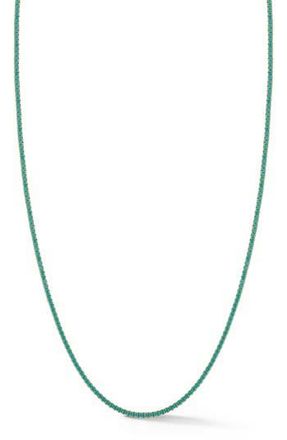 Sphera Milano Imitation Turquoise Tennis Necklace in Gold at Nordstrom Rack