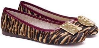 Johnston & Murphy Claire Ornamental Flat in Zebra Print at Nordstrom, Size 7.5