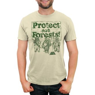 Star Wars Mens Star Wars Ewok Protect Our Forests Graphic T-Shirt in Cream at Nordstrom, Size Xx-Large