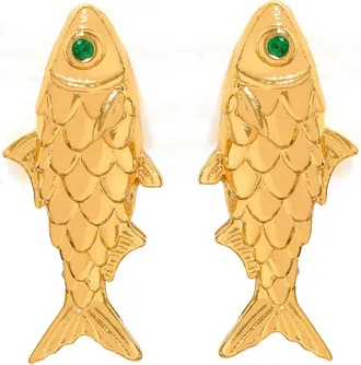 Girls Crew Fish Stud Earrings in Gold at Nordstrom