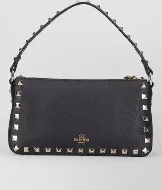 Valentino leather rockstud clutch bag