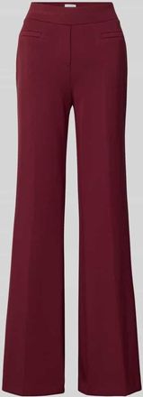 Christian Berg Flared Fit Stoffhose aus Viskose-Mix in Dunkelrot, Größe 34