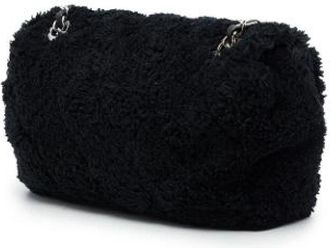 Chanel Pre-owned Quilted Terry Cloth Shoulder Bag - Dames - Vintage Schoudertas - Zwart - ONE Size - Katoen - Vintage