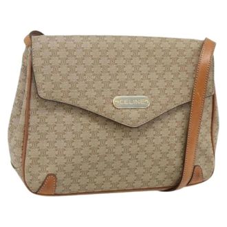 Celine Pre-owned Cross Body Bags, female, Beige, Size: ONE SIZE Pre-owned Vintage Shoulder Bag