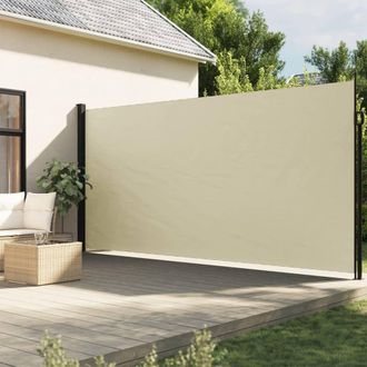 Berkfield Home Retractable Side Awning Cream 200x600 cm