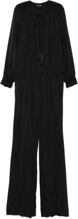 Tom Ford Zwarte zijden jumpsuit met raglanmouwen - Dames - Jumpsuits - Zwart - S - Jumpsuits & Playsuits