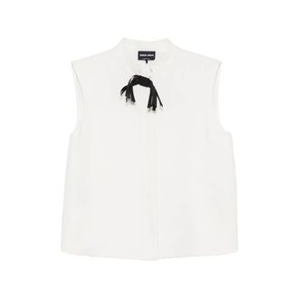 Giorgio Armani Bow-detail Sleeveless Shirt