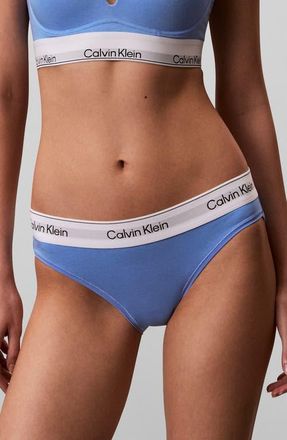 Calvin Klein Logo Bikini in Speakeasy at Nordstrom, Size X-Small