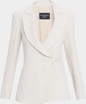 Emporio Armani Single-Button Armure Blazer