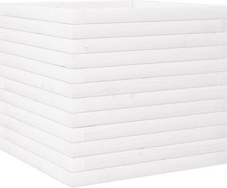 vidaXL Garden Planter White 50x50x46 cm Solid Wood Pine vidaXL