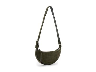 AllSaints Half Moon Xbody Cross Body Handbags Olive Green, Leather