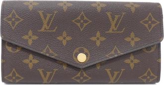 Louis Vuitton Marron Coated Canvas Long Wallet (Bi-Fold) (Pre-Owned)