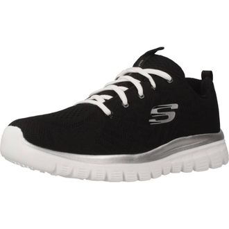 Skechers Graceful Get Connected, Womens Sneakers, Black/White, 4 UK Wide