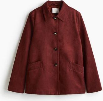 H&M Collared Jacket in Dark Red at Nordstrom, Size Xx-Large
