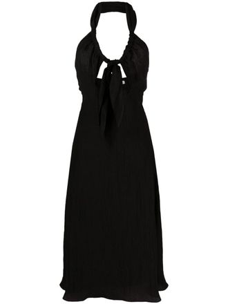 Sandro cut-out halterneck dress - women - Polyamide/Acetate - 36 - Black