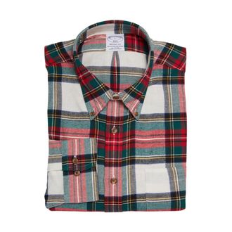 Brooks Brothers Regent Regular-fit Sport Shirt - Heren - Casual Overhemden - Rood - S - Katoen - Overhemden