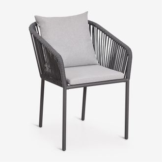 Sklum Pack De 4 Sillas De Jard&iacute;n Con Reposabrazos En Cuerda Trenzada Arhiza Classic Sklum