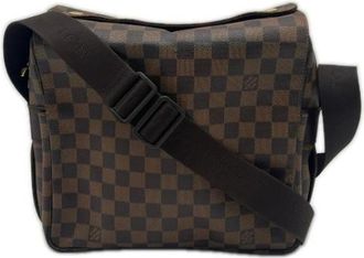 Louis Vuitton Pre-owned Damier Canvas Shoulder Bag - unisex - Vintage Schoudertas - Bruin - ONE Size - Leer - Vintage