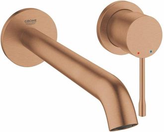 GROHE Essence - Rubinetto l a 2 fori per lavabo, Warm Sunset spazzolato 19967DL1 - Grohe
