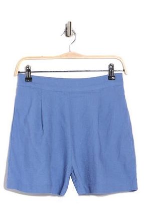 Madewell Solid Linen Blend Shorts in Delphinium Blue at Nordstrom Rack, Size Xx-Large
