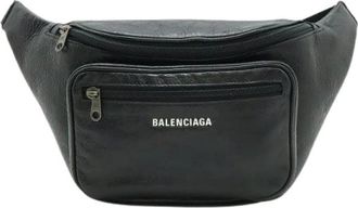 Balenciaga Pre-owned Belt Bags, male, Black, Size: ONE SIZE Pre-owned Explorer Leather Belt Bag