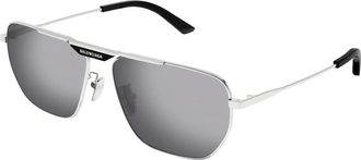 Balenciaga Zonnebril - Heren - Accessoires - Grijs - Maat: 61 MM