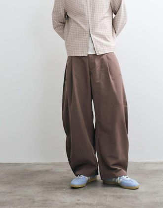 adidas Originals Pantaloni a cilindro marroni-Marrone