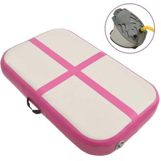 vidaXL Esterilla Inflable De Gimnasia Con Bomba Pvc Rosa 60x100x20 Cm Vidaxl