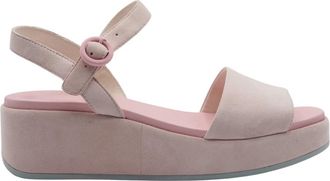 Camper Plateau Sandaal Misia - Dames Sleehak Sandaal - Dames - Sleehakken - Oranje - 39 EU - Leer - Schoenen