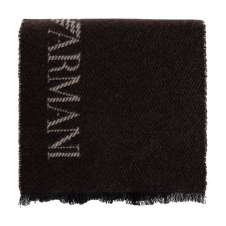 Emporio Armani Winter Scarves, male, Brown, Size: ONE SIZE Logo Scarf