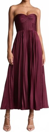 AMUR Belle Midi Dress In Pinot Noir