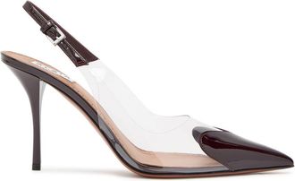 Alaia Coeur 90 Patent Leather Slingback Pumps - Purple