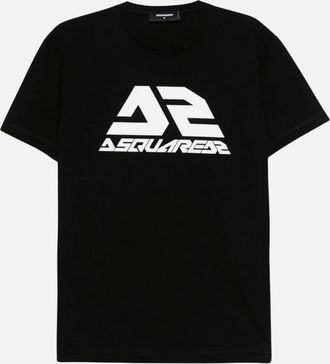 Dsquared2 Mens Dsquared2 Bold Logo Cool Fit Black T-Shirt - Size: 44