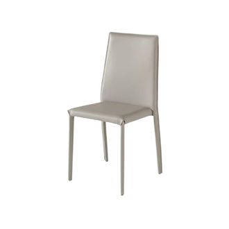 MondoViro Conjunto de 2 sillas en ecopiel gris claro 50x43 cm 88h