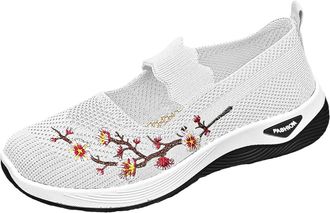 Generic Womens Orthopedic Soft Shoes Mesh Breathable Comfortable Soft Lightweight Trainers Summer Slip On Walking Arch Support Casual Wedge Shoes Ladies Boho 